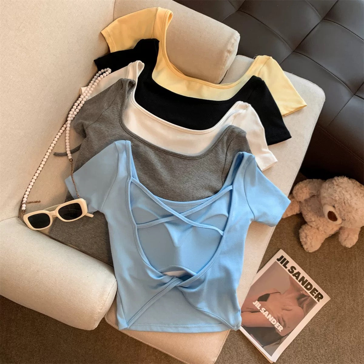 Naples Back Knot Built-In Bra Top